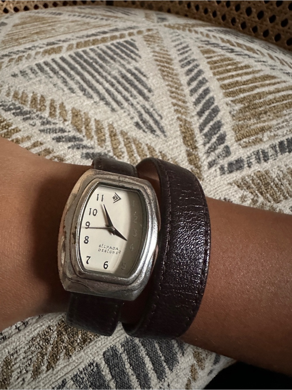 Silpada Design Wrap Leather Watch in Dark Brown